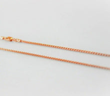 Load image into Gallery viewer, 14K Solid Rose Gold Franco Chain Necklace For Women 1mm Size 16" ~ 24"