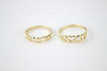 Load image into Gallery viewer, Authentic 14K Yellow Gold Heart Ring Sizes 5-13 for Women Ladies Girls