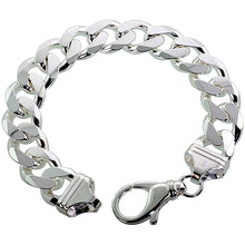 Load image into Gallery viewer, 925 Sterling Silver Thick Beveled Curb Cuban Link Chain Necklace 17mm 9" to 36"