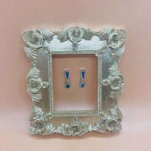 Load image into Gallery viewer, Sterling Silver Synthetic Opal Stud Earrings With Heart Shape