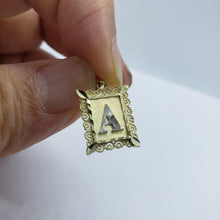 Load image into Gallery viewer, Authentic 10K Gold Plate Initial Alphabet Letter Pendant with Box Chain