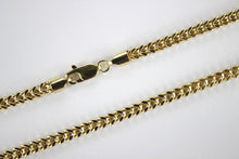 Load image into Gallery viewer, Authentic 10K Hollow Yellow Gold Franco Necklace Chain 4mm/24-40"