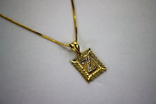 Load image into Gallery viewer, 10K Gold Initial Pendant Charm Boy Men and/or Box Chain