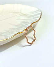 Load image into Gallery viewer, 14K Solid Gold Handmade Dainty Wavy Beaded Ring Band