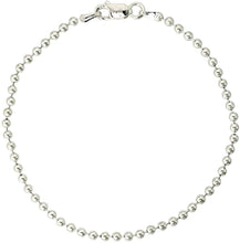 Load image into Gallery viewer, 925 Sterling Silver Plain Pallini Bead Ball Chain Bracelet Necklace 3mm 7"~30"