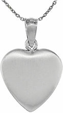 Load image into Gallery viewer, 3/4inch Sterling Silver Heart Shape Locket for 2 Photo with/out Chain 16-24 inch