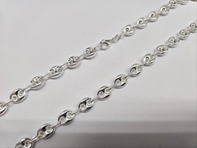 Load image into Gallery viewer, 925 Sterling Silver Puffed Anchor Mariner Chain Necklace Bracelet 7mm 7" to 18"