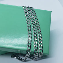 Load image into Gallery viewer, 14K White Gold Solid Cuban Curb Link Chain Necklace Bracelet 5mm 7"~30"