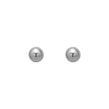 Load image into Gallery viewer, 14K Yellow or White Gold Ball Stud Earrings 4mm Wide 2grams Screw Backing