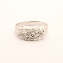 Load image into Gallery viewer, 925 Sterling Silver Diamond Cut Finish Nugget Ring Band 5/16 Inch Wide Size 5-13