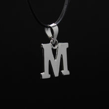 Load image into Gallery viewer, 925 Sterling Silver Alphabet Initial Pendant Plain Slab Serif Upper Case Letter
