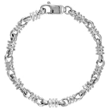 Load image into Gallery viewer, 925 Sterling Silver Solid Circular Knot Bullet Chain Necklace 6mm 7" to 30"
