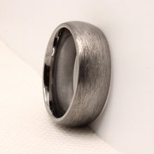 Load image into Gallery viewer, Tungsten Carbide Domed Plain Smooth Simple Brushed Finish Wedding Band Ring 8mm