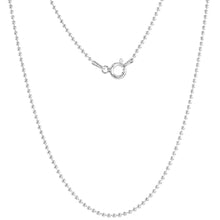 Load image into Gallery viewer, 925 Sterling Silver Thin Pallini Bead Ball Chain Anklet 1.5mm Italy, 9.5" to 10"