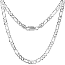 Load image into Gallery viewer, 925 Sterling Silver Thin Flat Figaro Link Chain Necklace Bracelet 4mm 7" to 30"