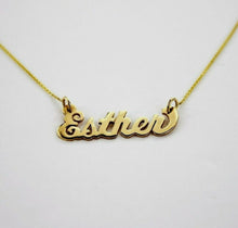 Load image into Gallery viewer, 10K Solid Yellow Gold Handmade Personalized/Custom Name Pendant with/out chain