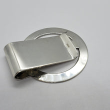 Load image into Gallery viewer, Sterling Silver Dollar Money Clip Morgan Dollar Peace and Mexican Olympic Coins