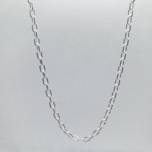 Load image into Gallery viewer, Sterling Silver Boston Link Chain Italy Necklaces Bracelets 3mm Size 7" ~ 30"