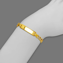 Load image into Gallery viewer, 14K White Pave Gold Baby ID Bracelet Curb X-Light 6mm ID 5mm Chain 6" Engraving