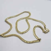 Load image into Gallery viewer, 14K Hollow Yellow Gold Miami Cuban Link Chain Necklace Bracelet 4.5mm 7"~30"