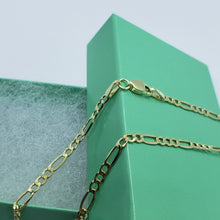 Load image into Gallery viewer, Authentic 10K Yellow Gold Hollow Figaro Chain Necklace 2.6mm Size 16" to 26"