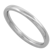 Load image into Gallery viewer, Surgical Stainless Steel 2mm Domed Wedding Band Baby Thumb Toe Ring Sizes 1-12