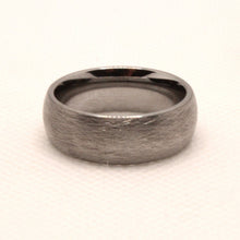 Load image into Gallery viewer, Tungsten Carbide Domed Plain Smooth Simple Brushed Finish Wedding Band Ring 8mm