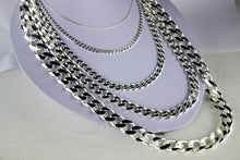 Load image into Gallery viewer, .925 Sterling Silver Cuban Curb Link Chain Necklace 1mm~11mm Men Women 16"~40"