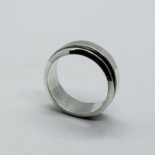 Load image into Gallery viewer, Sterling Silver Spinner Ring Polished Flat Band Handmade Men 5mm / 9mm Size 6~14