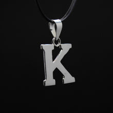 Load image into Gallery viewer, 925 Sterling Silver Alphabet Initial Pendant Plain Slab Serif Upper Case Letter