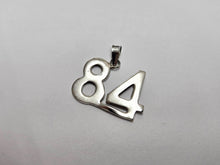 Load image into Gallery viewer, 925 Sterling Silver Number 84 Necklace 3/4 (19mm) Inch Tall, 2mm Curb Chain