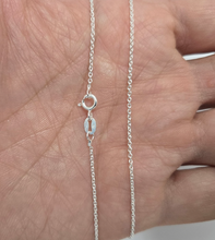 Load image into Gallery viewer, 925 Sterling Silver Thin Cable Link Chain Necklace Bracelet 1.1mm 16" to 20"