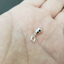 Load image into Gallery viewer, Sterling Silver Magnetic Clasp Converter for Necklaces Square Edge 4mm