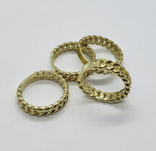 Load image into Gallery viewer, Authentic 10K Yellow Gold Fixed Chain Ring Quality Workmanship 5mm Size 6 to 10