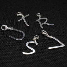 Load image into Gallery viewer, 925 Sterling Silver 26-Alphabet Easygoing Handwriting Initial Pendant with Clasp