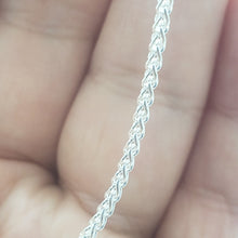 Load image into Gallery viewer, 925 Sterling Silver Spiga Wheat Chain Necklace Bracelet Men Women 2mm 7" to 30"