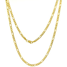 Load image into Gallery viewer, Authentic 10K Solid Yellow Gold Figaro Chain Necklace 3mm/16"~30"