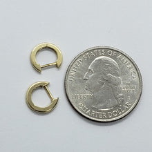Load image into Gallery viewer, 14K Yellow White Rose Gold Elegant High Polished Huggie Hoop Earrings 2x10mm