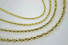 Load image into Gallery viewer, Authentic 10k Solid Yellow Gold D/C Rope Chain Necklace Men 1.5mm-9mm 16"-30"