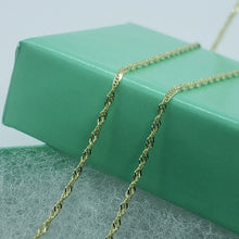 Load image into Gallery viewer, 10K Solid Yellow Gold Singapore Chain Necklace for Women Girl 1 mm 16"~24"