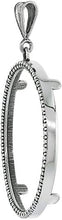 Load image into Gallery viewer, Sterling Silver Silver Eagle Bezel 39 mm Coins Prong Back Illusion Edge 1oz Coin