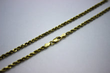 Load image into Gallery viewer, 14K Yellow Solid Gold Rope Diamond Cut Chain necklace bracelet 1.5mm-5mm 7"-30"