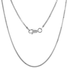 Load image into Gallery viewer, 925 Sterling Silver Square Cut Box Chain Bracelet Necklace 2.2mm 7" to 30"