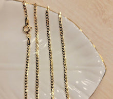 Load image into Gallery viewer, 10K Solid Yellow Gold Curb Cuban Link Chain Necklace 2mm 16"~30"