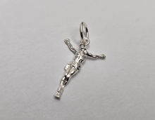 Load image into Gallery viewer, 925 Sterling Silver Body of Christ Crucifix Cross Pendant 3/4 Inch (19mm) Tall