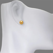 Load image into Gallery viewer, 14K Yellow or White Gold Ball Stud Earrings 8mm Wide 2grams Screw Backing