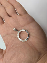 Load image into Gallery viewer, 925 Sterling Silver 1 Cent Penny Coin Bezel Bamboo Shape Edge 19mm Prong Back