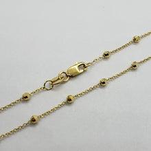 Load image into Gallery viewer, 14k Solid Yellow Two Tone Gold Ball Bead Chain Necklace 2mm 4mm / 16" 18" 20"