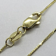 Load image into Gallery viewer, 10K Solid Gold Box Chain Necklace Women Girl 0.5mm and o.6 mm 16" 18" 20" 22"
