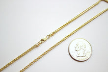Load image into Gallery viewer, Authentic 14K Yellow Gold Hollow Franco D/C Necklace Chain 2mm/16"~26"